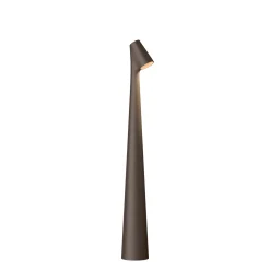 Vibia LED-akkupöytävalaisin Africa, korkeus 40 cm, tummanruskea
