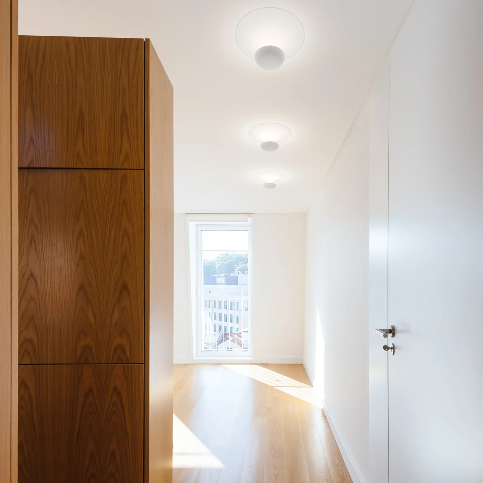 Vibia LED-kattovalaisin Funnel, valkoinen, alumiini, Ø 35 cm, 2700 K