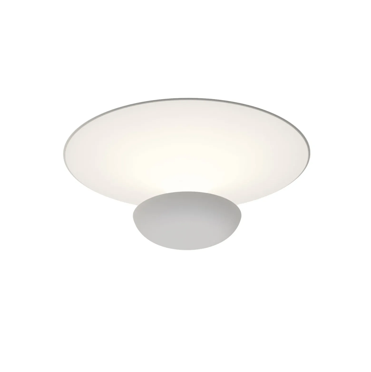 Vibia LED-kattovalaisin Funnel, valkoinen, alumiini, Ø 35 cm, 2700 K