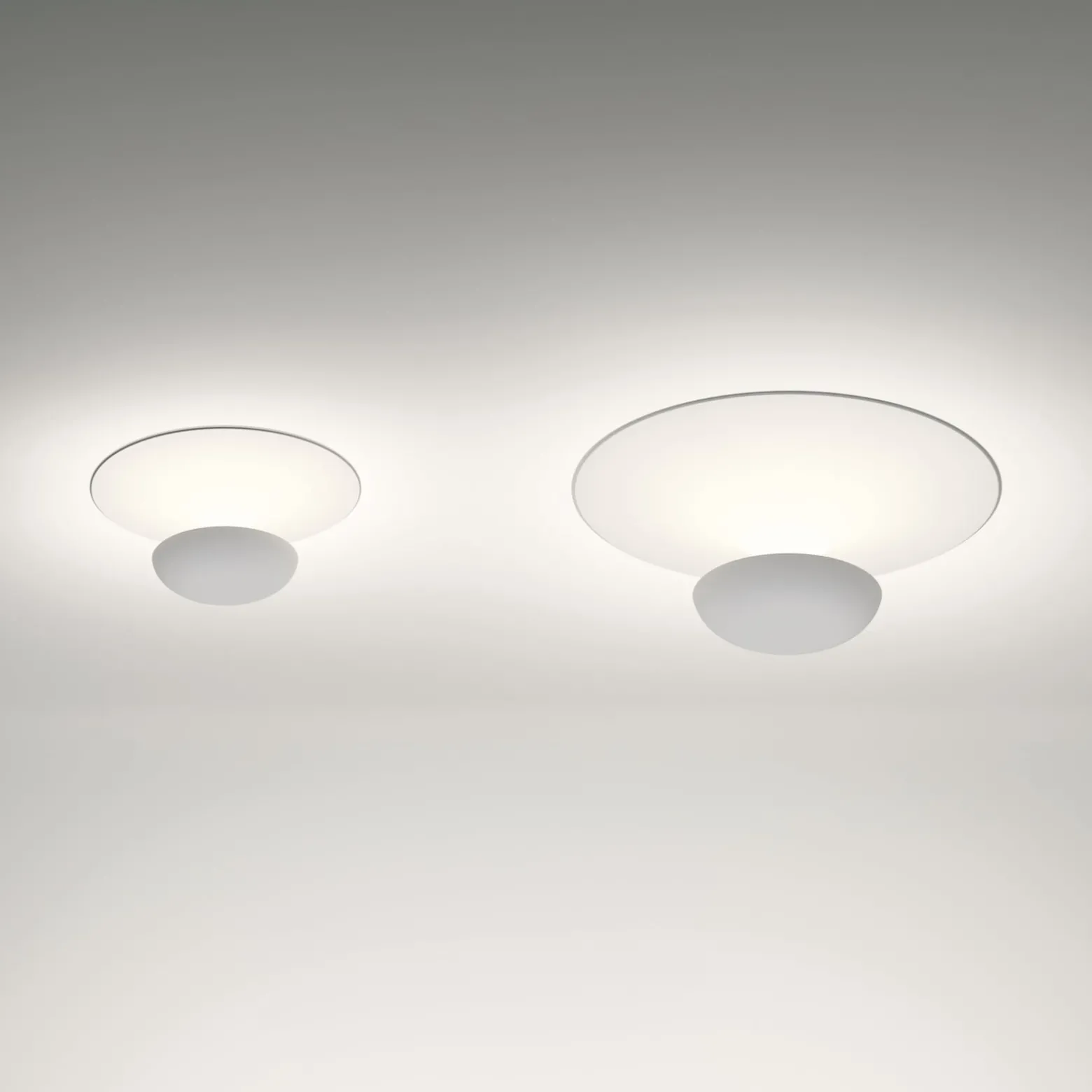Vibia LED-kattovalaisin Funnel, valkoinen, alumiini, Ø 35 cm, 2700 K