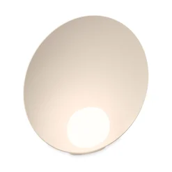 Vibia LED-pöytävalaisin Musa 7400, ruusukulta, Ø 26 cm, seisova
