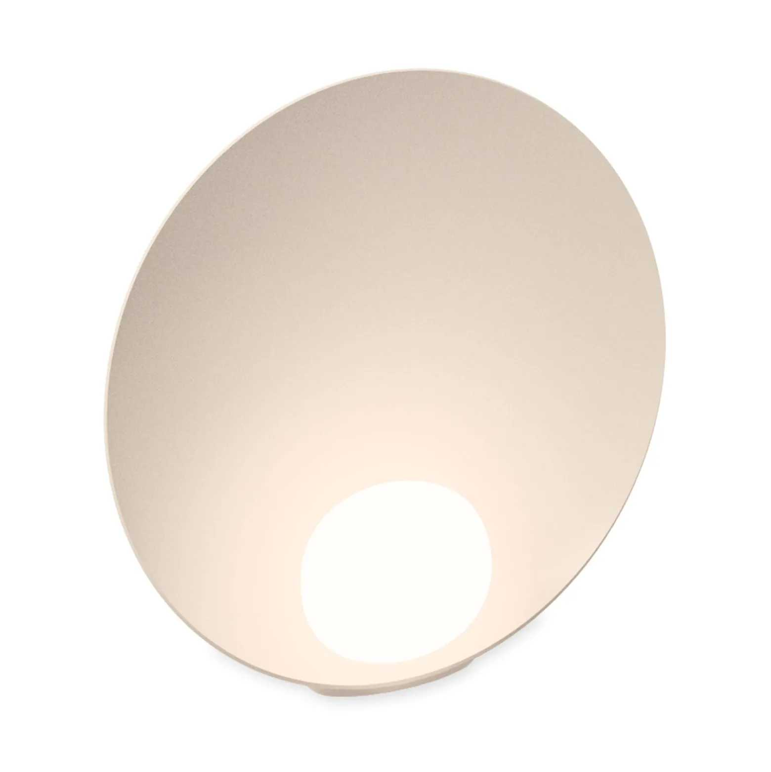 Vibia LED-pöytävalaisin Musa 7400, ruusukulta, Ø 26 cm, seisova