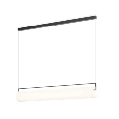 Vibia LED-riippuvalaisin KONTORNO, pituus 122 cm, musta 930 himmennettävä