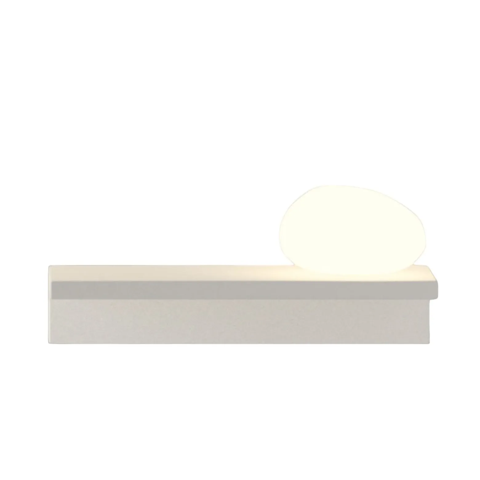 Vibia LED-seinävalaisin Suite, kivi oikealla, valkoinen, 14 cm
