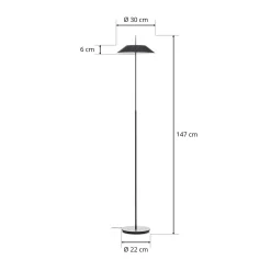 Vibia Mayfair - LED-lattiavalaisin, grafiitinharmaa