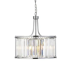 Victoria-riippuvalaisin, krominvärinen, kristallilasi, 50 cm, E27