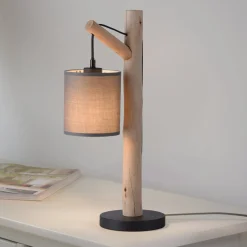 Vihreä Tribu pöytävalaisin, paperi, puu, korkeus 53 cm