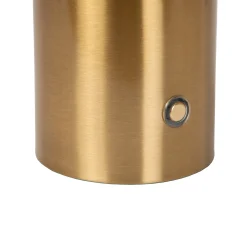 Vivo-akkupöytälamppu, messinkivärinen, korkeus 22 cm, metalli