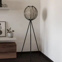 Waverton lattiavalaisin, musta/valkoinen, korkeus 143 cm, teräs/kankainen