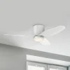 Westinghouse LED-kattotuuletin Carla, hiljainen, 117 cm, valkoinen