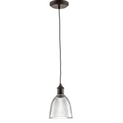 Westinghouse-riippuvalaisin 6338540, kirkas/pronssi, lasi, E27