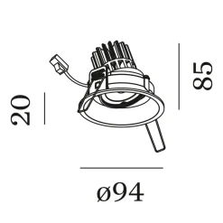 WEVER & DUCRÉ Deep Adjust Spot himmennetty-lämmin valkoinen