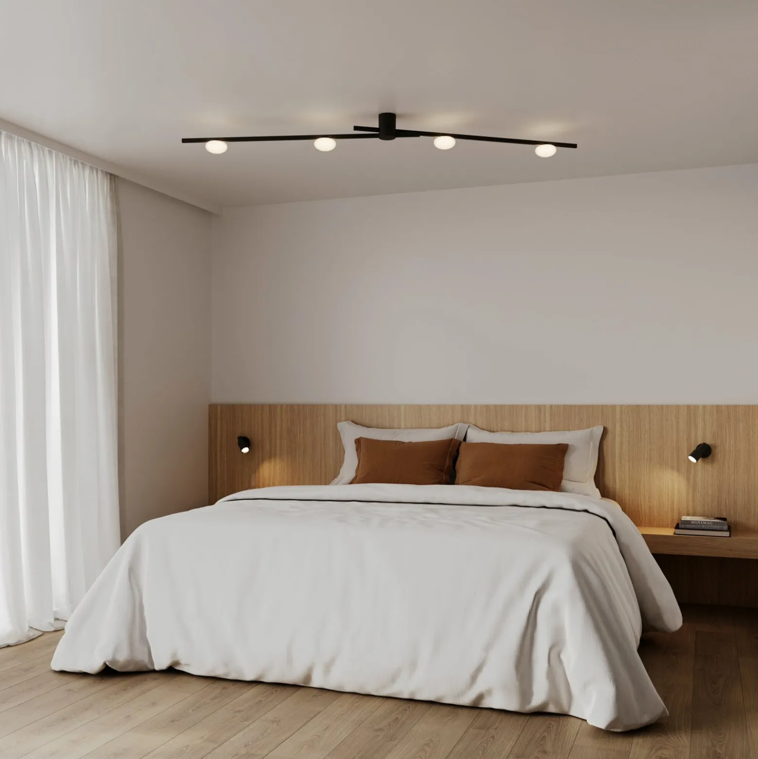 WEVER & DUCRÉ LED-kattovalaisin Perlez Spin 1.0 musta 927