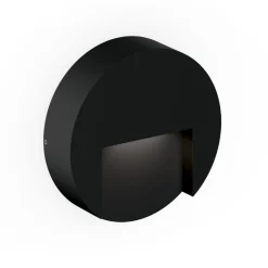 WEVER & DUCRÉ LED-ulkoseinälamppu Reto Round 1.3, mattamusta