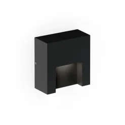 WEVER & DUCRÉ Reto 0.8 -LED-ulkoseinälamppu, musta mattapintainen