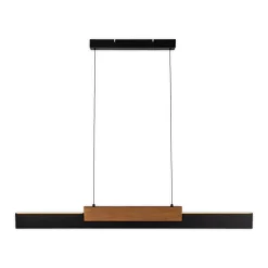 Wiebke LED-riippuvalaisin, musta puinen yksityiskohta 120,5 cm