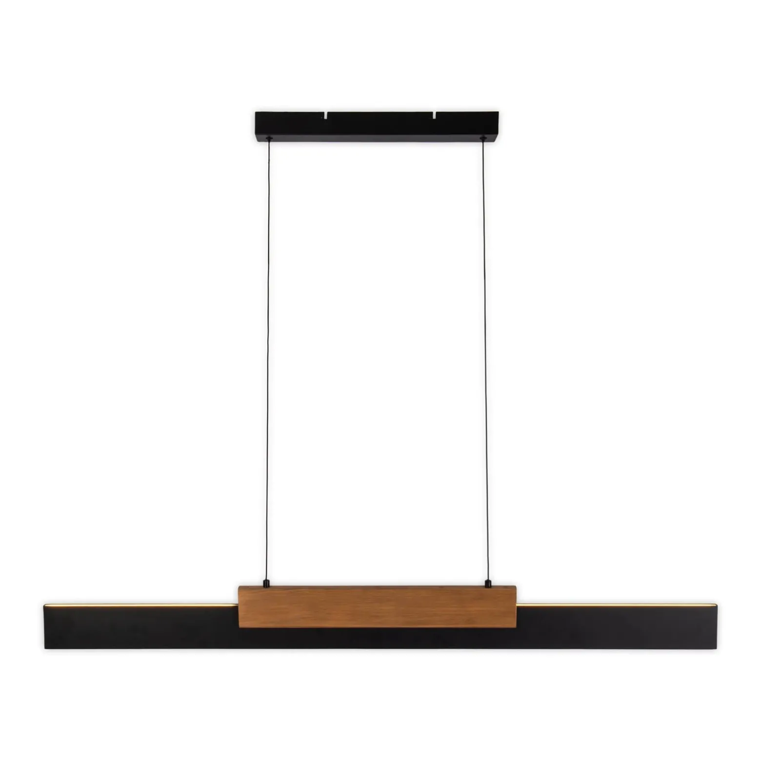 Wiebke LED-riippuvalaisin, musta puinen yksityiskohta 120,5 cm