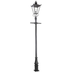 Wilmslow-pylväsvalaisin musta 1 lamppu, K 82,5 cm