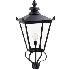 Wilmslow-pylväsvalaisin musta 1 lamppu, K 82,5 cm