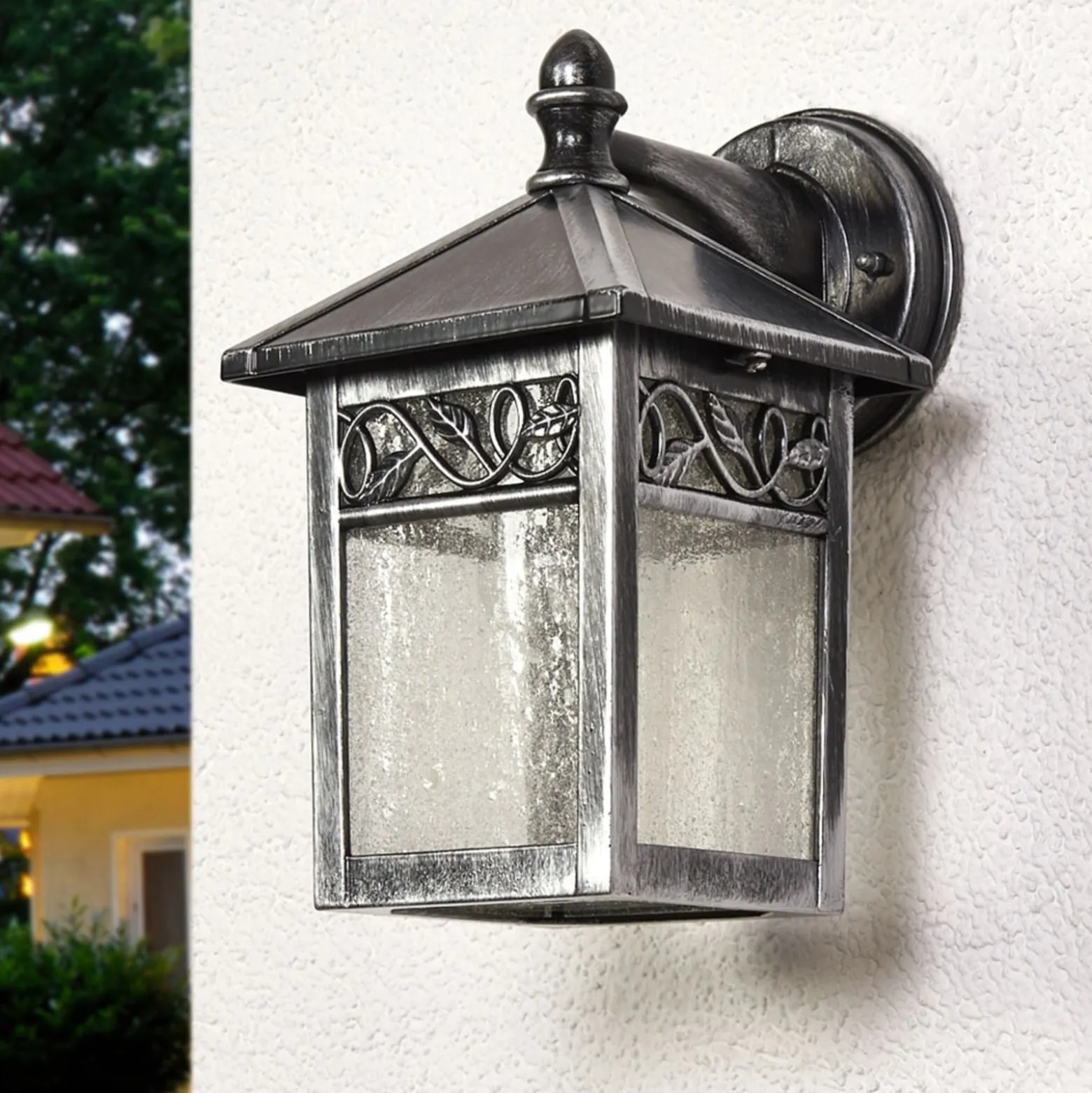 Winchcombe-ulkoseinävalaisin, musta/kirkas, IP44