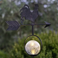 Windy-LED-aurinkovalaisin, näyttää tuulen suunnan