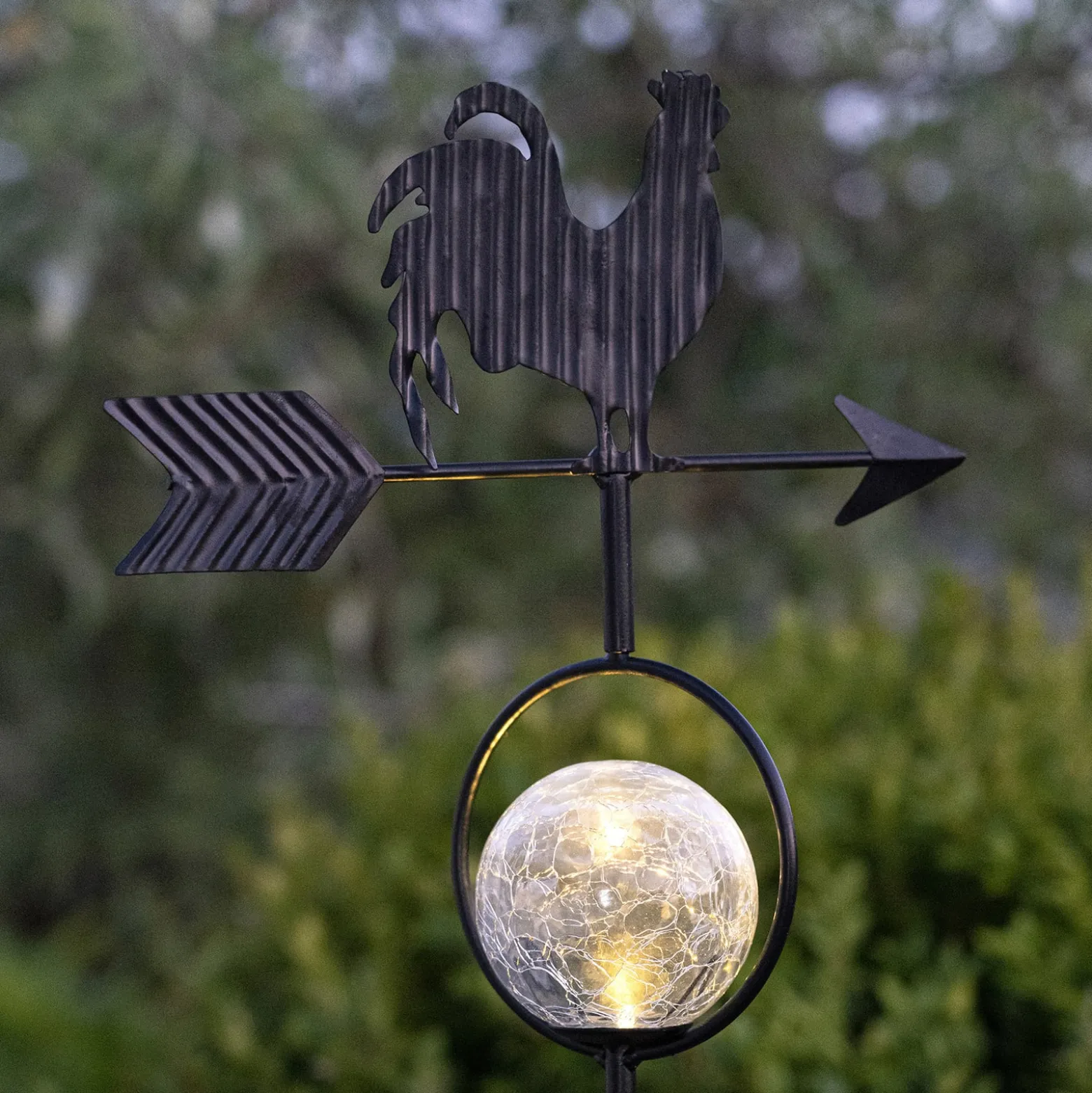 Windy-LED-aurinkovalaisin, näyttää tuulen suunnan