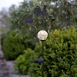 Windy-LED-aurinkovalaisin, näyttää tuulen suunnan