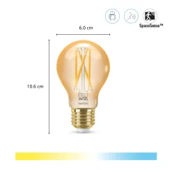 WiZ A60 LED-lamppu Wi-Fi E27 7W keltainen CCT