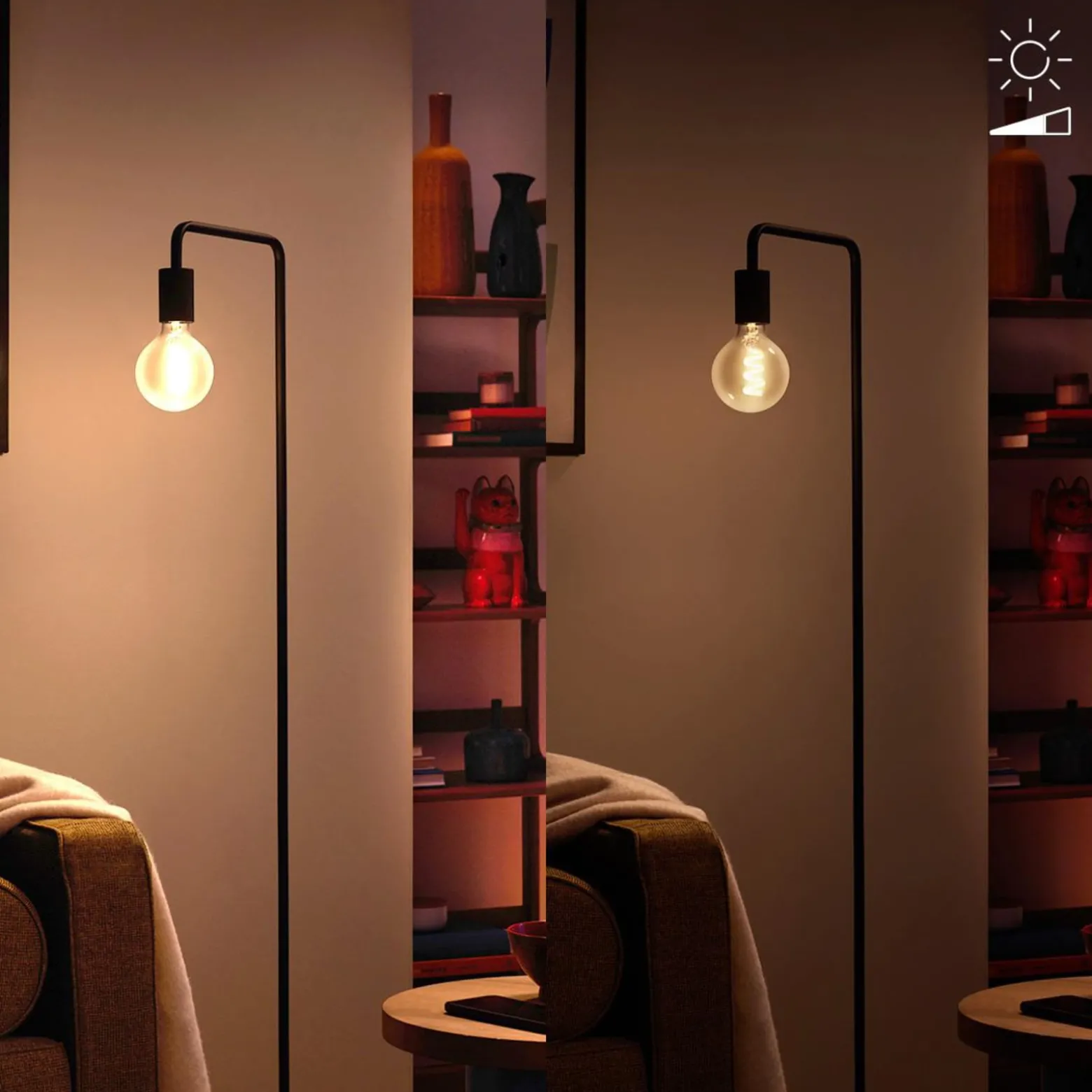 WiZ G95 LED-filamentti globe WiFi E27 6,3W RGBW