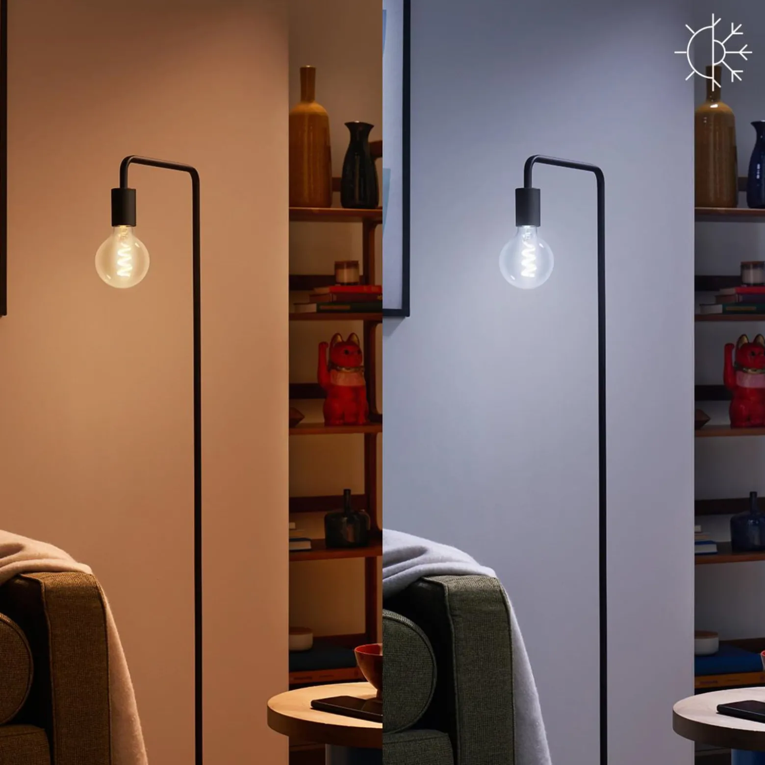 WiZ G95 LED-filamentti globe WiFi E27 6,3W RGBW