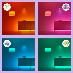 WiZ P45 LED-lamppu E27 4,9 W tippa satiinipinnoitettu RGBW