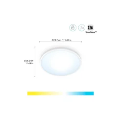 WiZ SuperSlim LED kattovalaisin CCT Ø29cm valkoinen