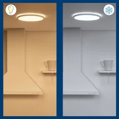 WiZ SuperSlim LED kattovalaisin CCT Ø29cm valkoinen