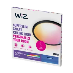 WiZ SuperSlim LED-kattovalaisin RGBW Ø54cm musta