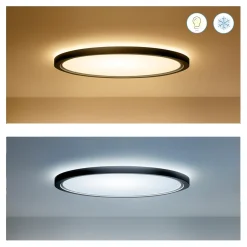 WiZ SuperSlim LED-kattovalaisin RGBW Ø54cm musta
