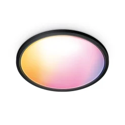 WiZ SuperSlim LED-kattovalaisin RGBW Ø54cm musta