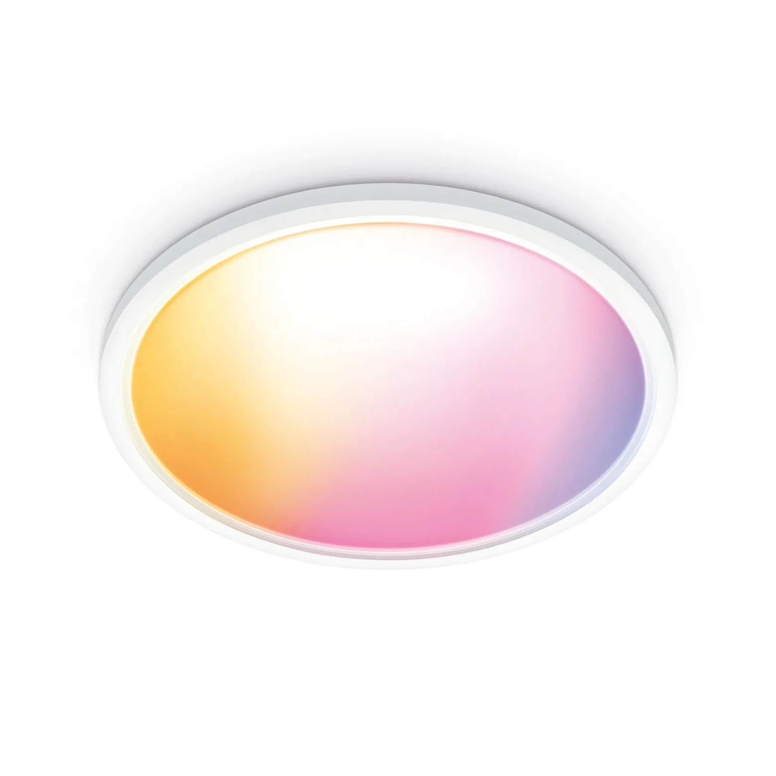 WiZ SuperSlim LED-kattovalaisin RGBW Ø54cm valkoinen