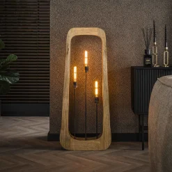 Woodframe lattiavalaisin, 3-valo, mangopuu, luonnonvalkoinen