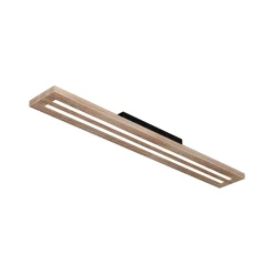Woody LED-kattovalaisin, pituus 80 cm, tammi/musta, 3 000 K