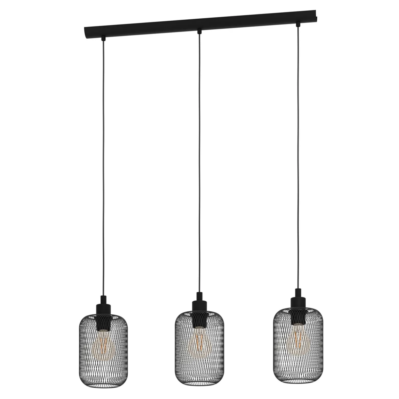Wrington-riippuvalaisin, pituus 74 cm, musta, 3-valo, teräs