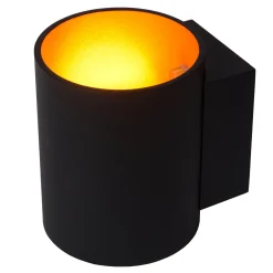 Xera seinävalaisin, musta, Ø 8 cm, ylös/alasvalo, alumiini