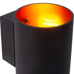 Xera seinävalaisin, musta, Ø 8 cm, ylös/alasvalo, alumiini