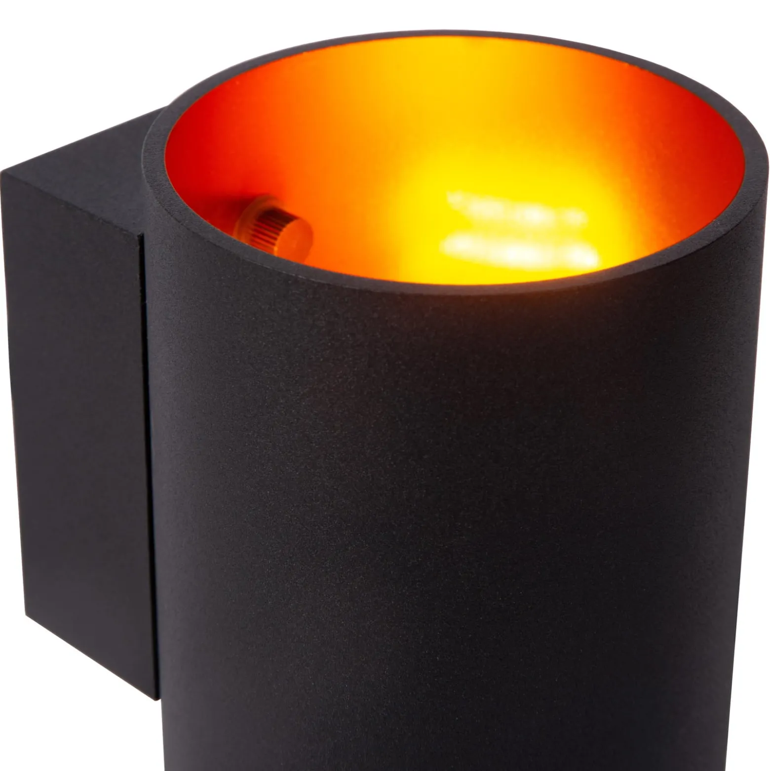 Xera seinävalaisin, musta, Ø 8 cm, ylös/alasvalo, alumiini