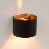 Xio LED-seinävalaisin, leveys 13 cm, musta
