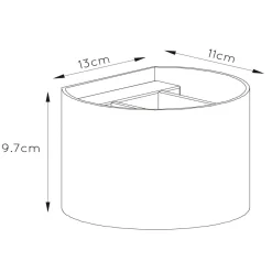 Xio LED-seinävalaisin, leveys 13 cm, musta