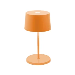 Zafferano Olivia mini 3K ladattava pöytävalaisin oranssi