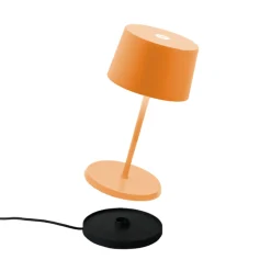 Zafferano Olivia mini 3K ladattava pöytävalaisin oranssi