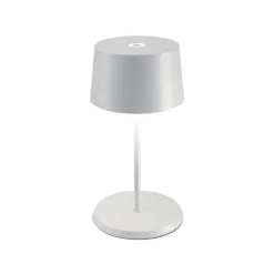 Zafferano Olivia mini 3K ladattava pöytävalaisin valkoinen