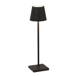 Zafferano Poldina micro akkulamppu, IP65 musta