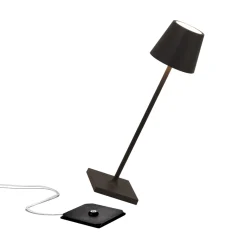 Zafferano Poldina micro akkulamppu, IP65 musta